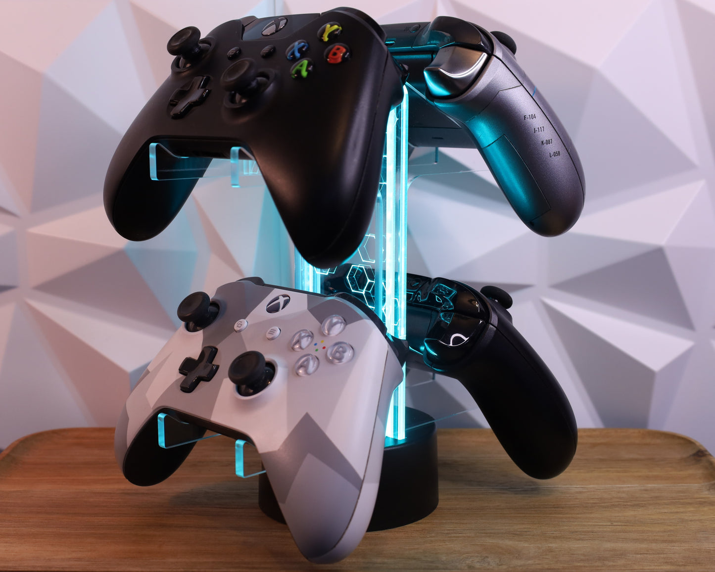 4 Controller Stand Universal for Gaming Stations | Light Up | Xbox Series X/S PlayStation 4/5 Nintendo Switch