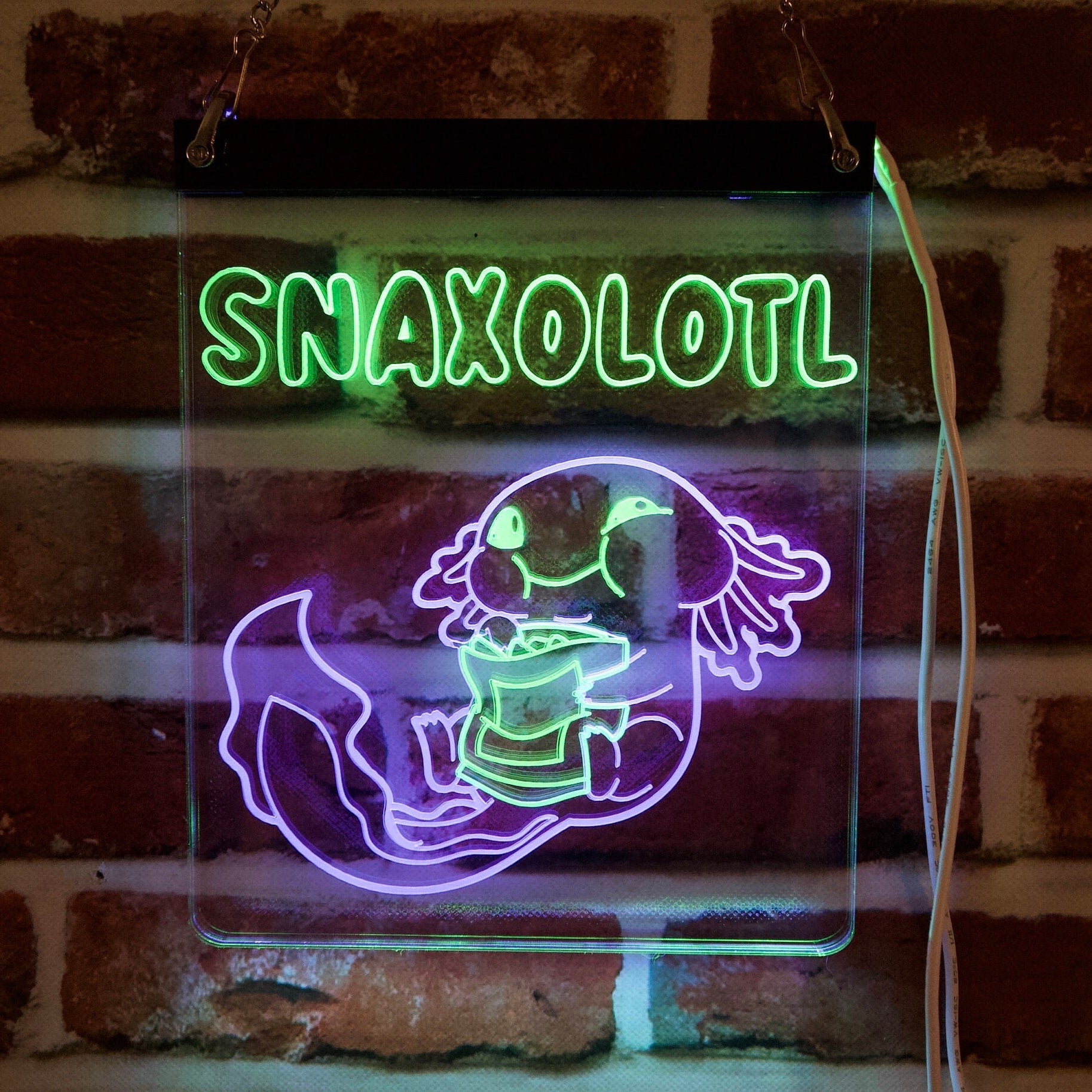 Axolotl Neon Sign Kawaii Axolotl Decor Neon Light Cute Decor